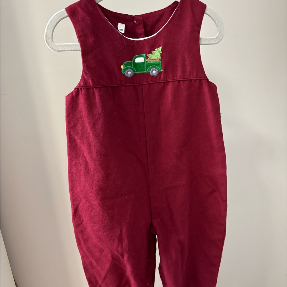 Burgundy Truck Embroidery